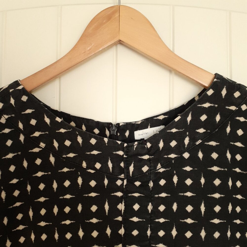 J. Jill Love Linen Shift Dress Black Size MP Petite - Picture 4 of 12